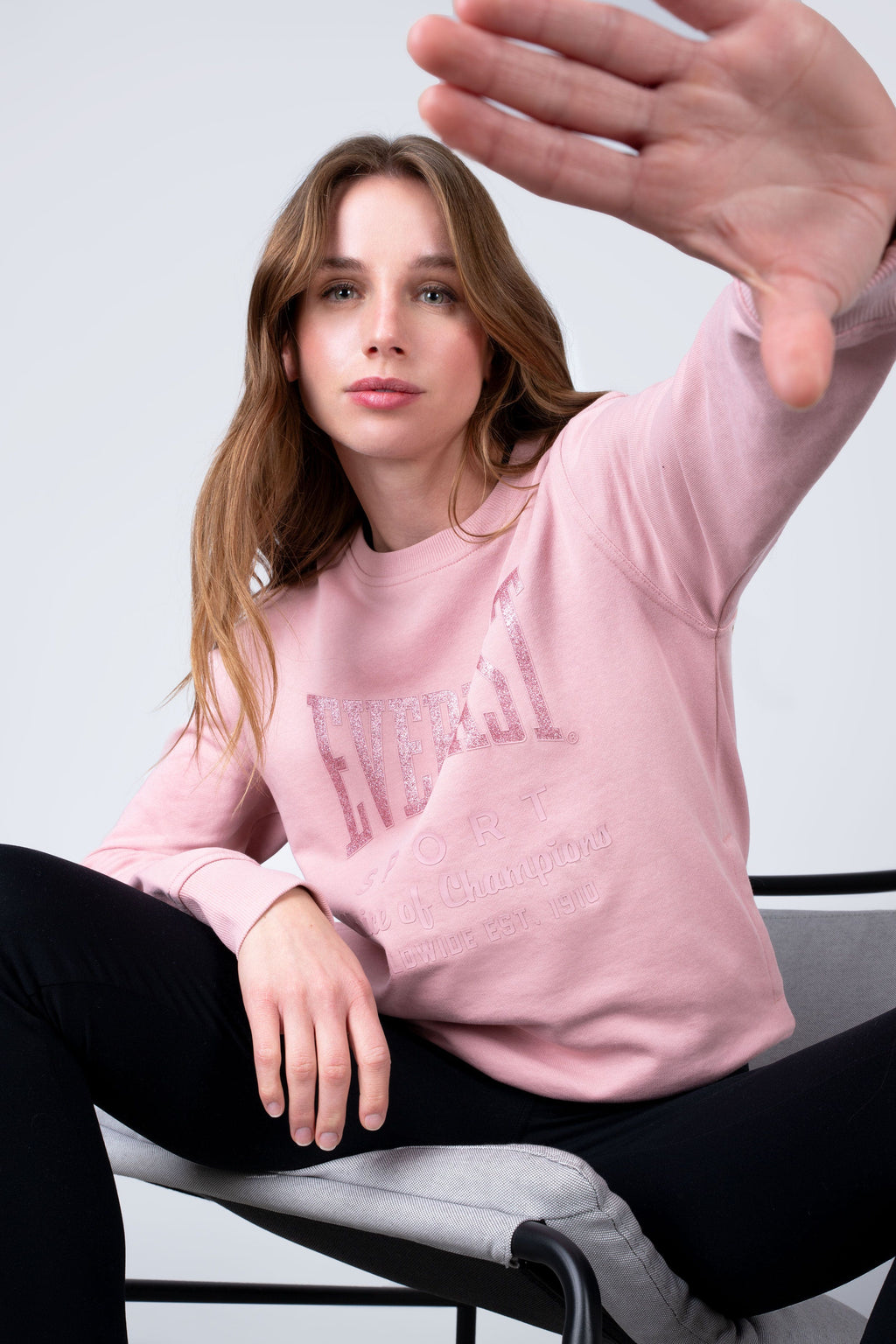 Poleron Crew Neck Classic Rosado Everlast