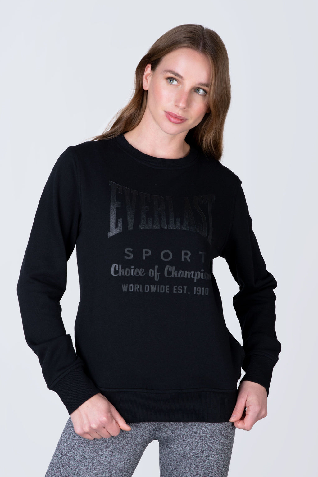 Poleron Crew Neck Classic Negro Everlast