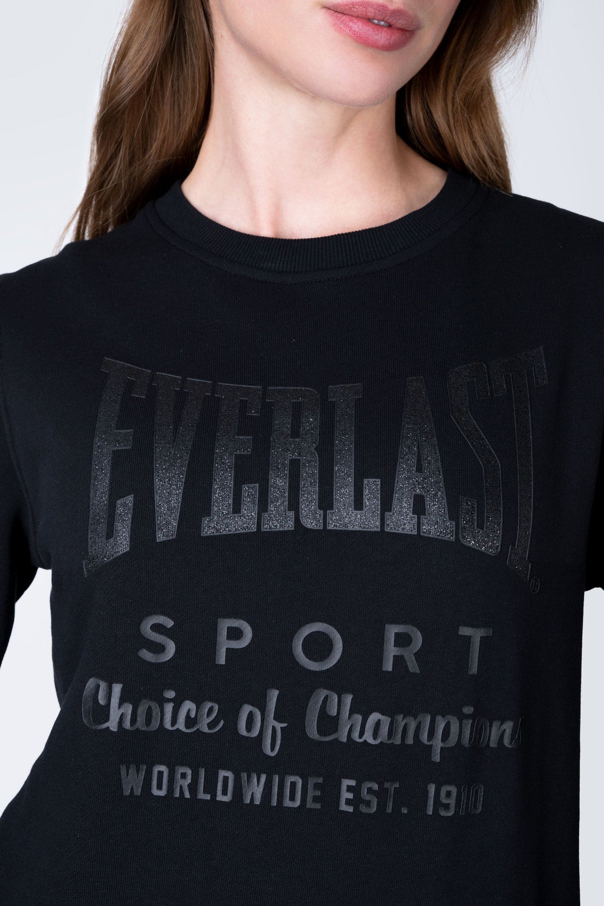 Poleron Crew Neck Classic Negro Everlast