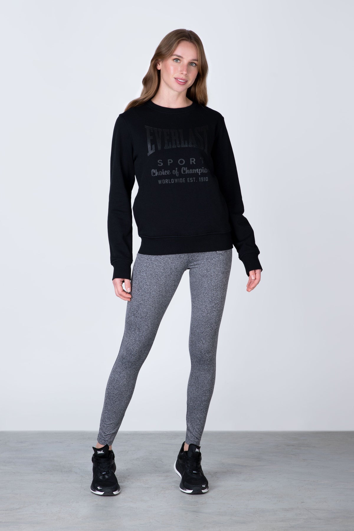 Poleron Crew Neck Classic Negro Everlast