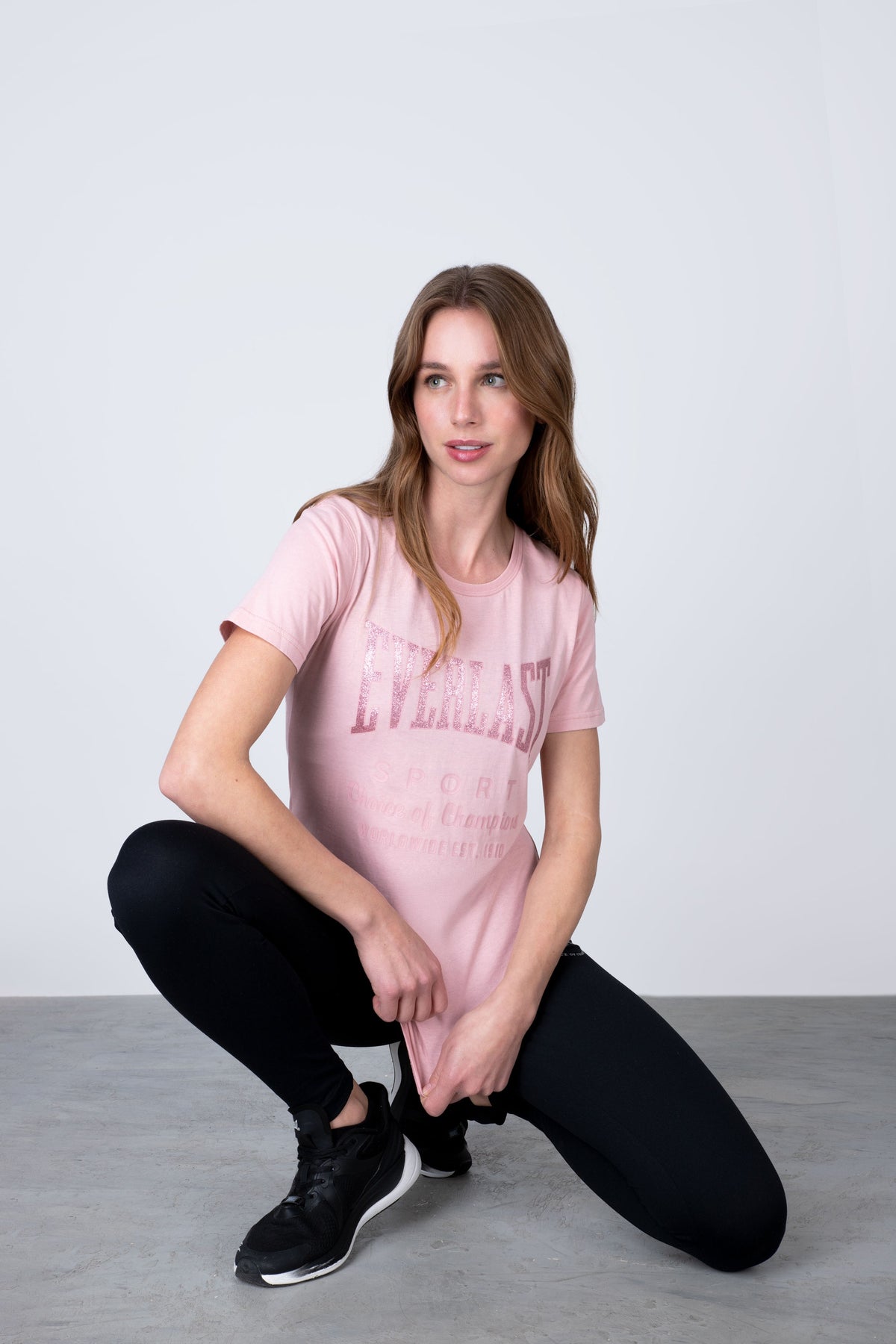 Polera Manga Corta Classic Rosado Everlast