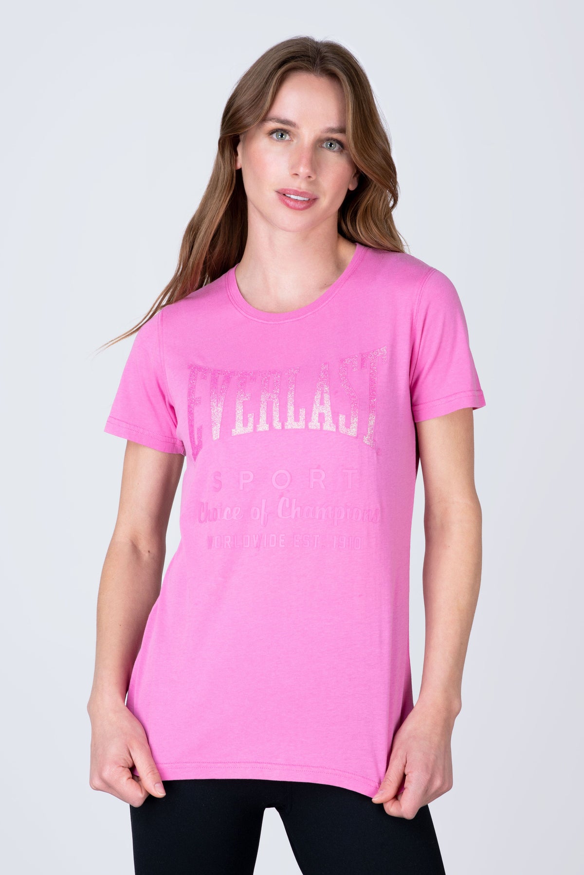 Polera Manga Corta Classic Rosado Everlast