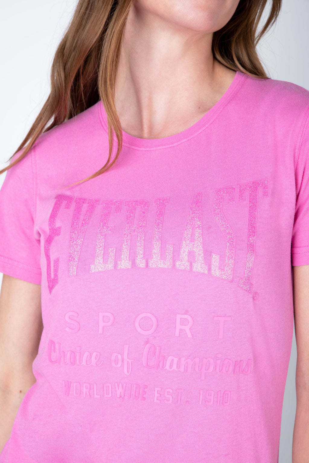 Polera Manga Corta Classic Rosado Everlast