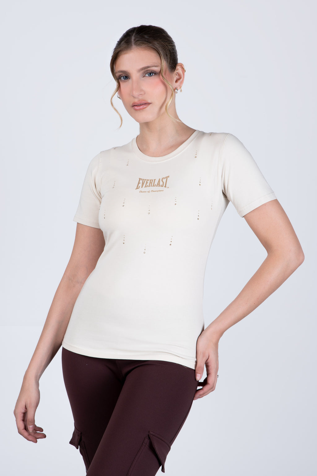 Polera Manga Corta Lombard Beige Everlast