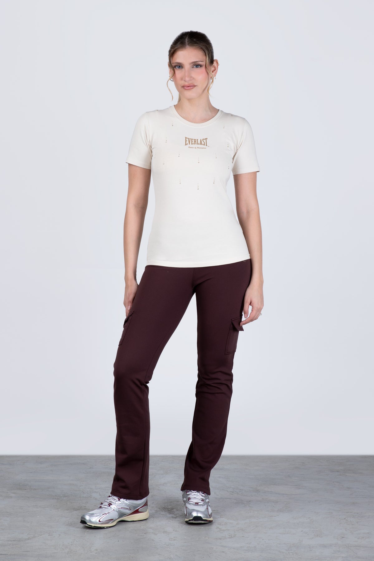 Polera Manga Corta Lombard Beige Everlast