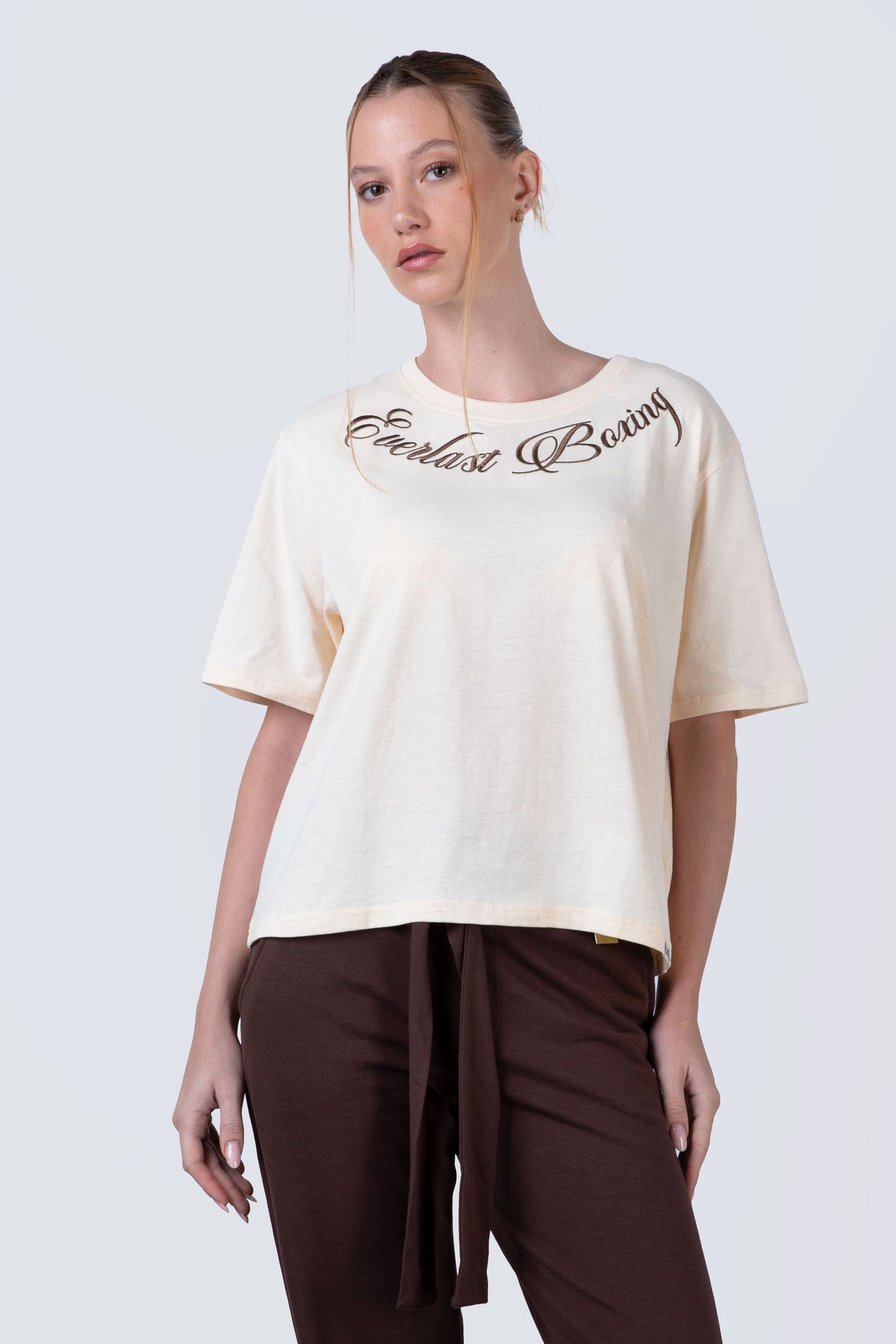 Polera Manga Corta Again Beige Everlast