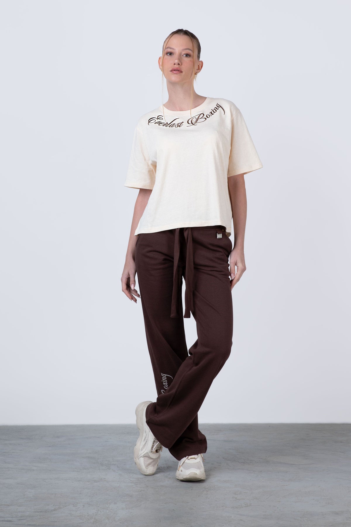 Polera Manga Corta Again Beige Everlast