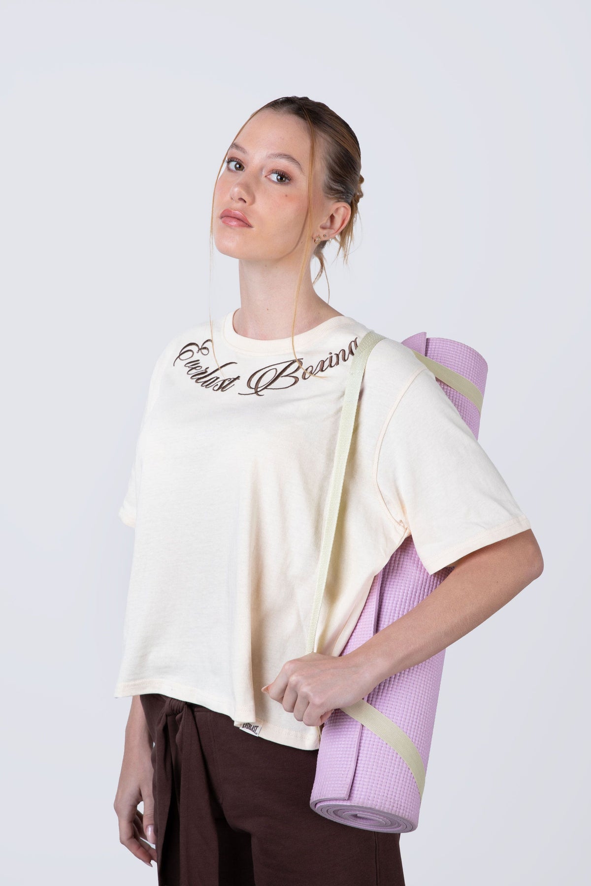 Polera Manga Corta Again Beige Everlast