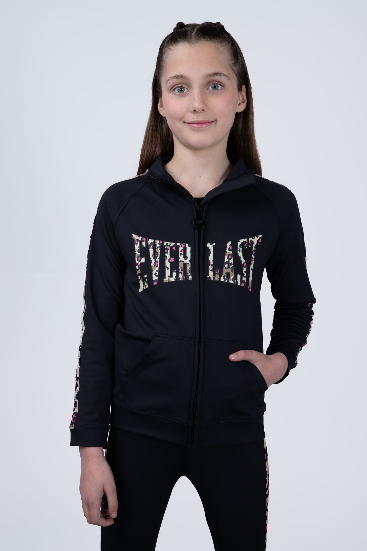 Chaqueta Print Niña Negro