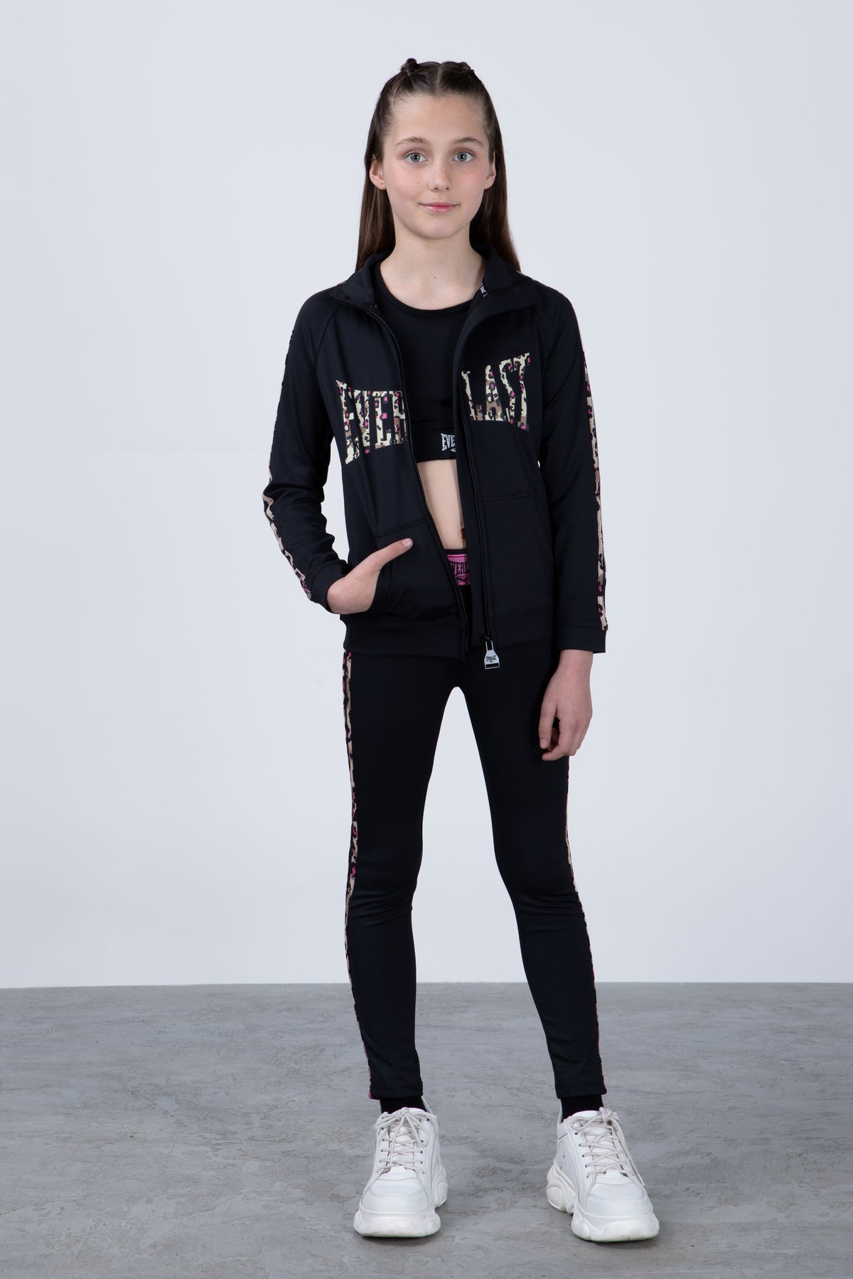 Chaqueta Print Niña Negro