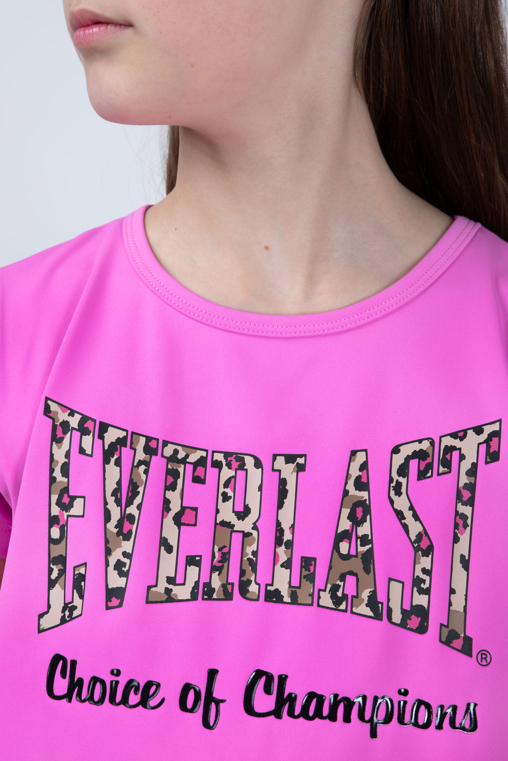 Polera Manga Corta Print Niña Rosado