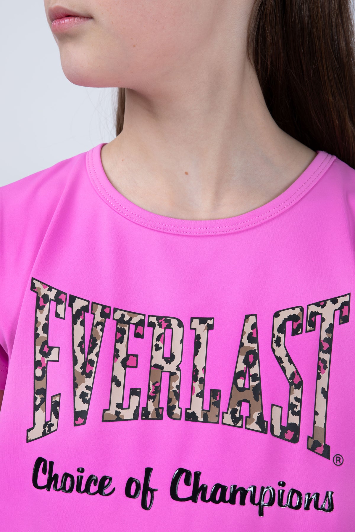 Polera Manga Corta Print Niña Rosado