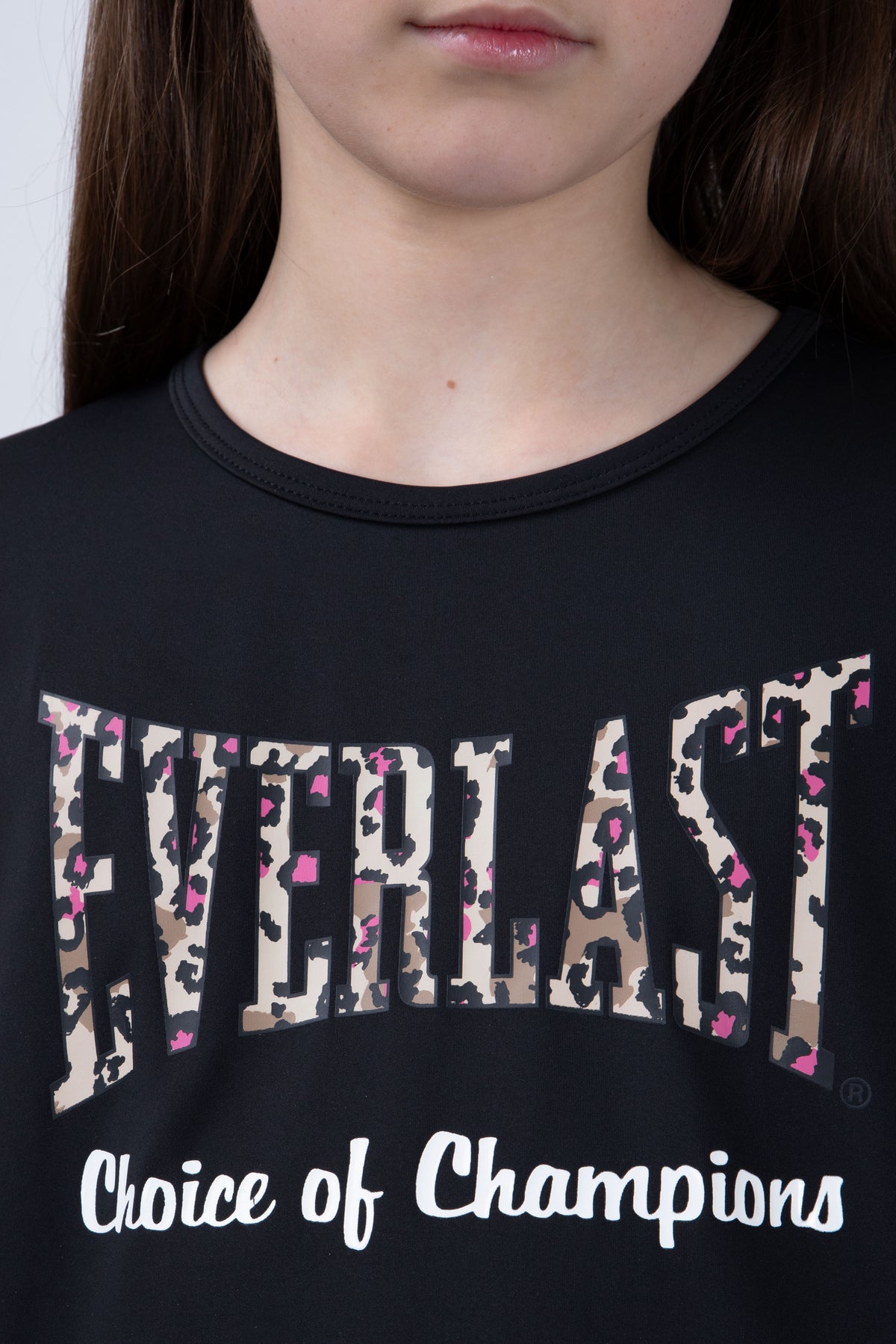 Polera Manga Corta Print Niña Negro