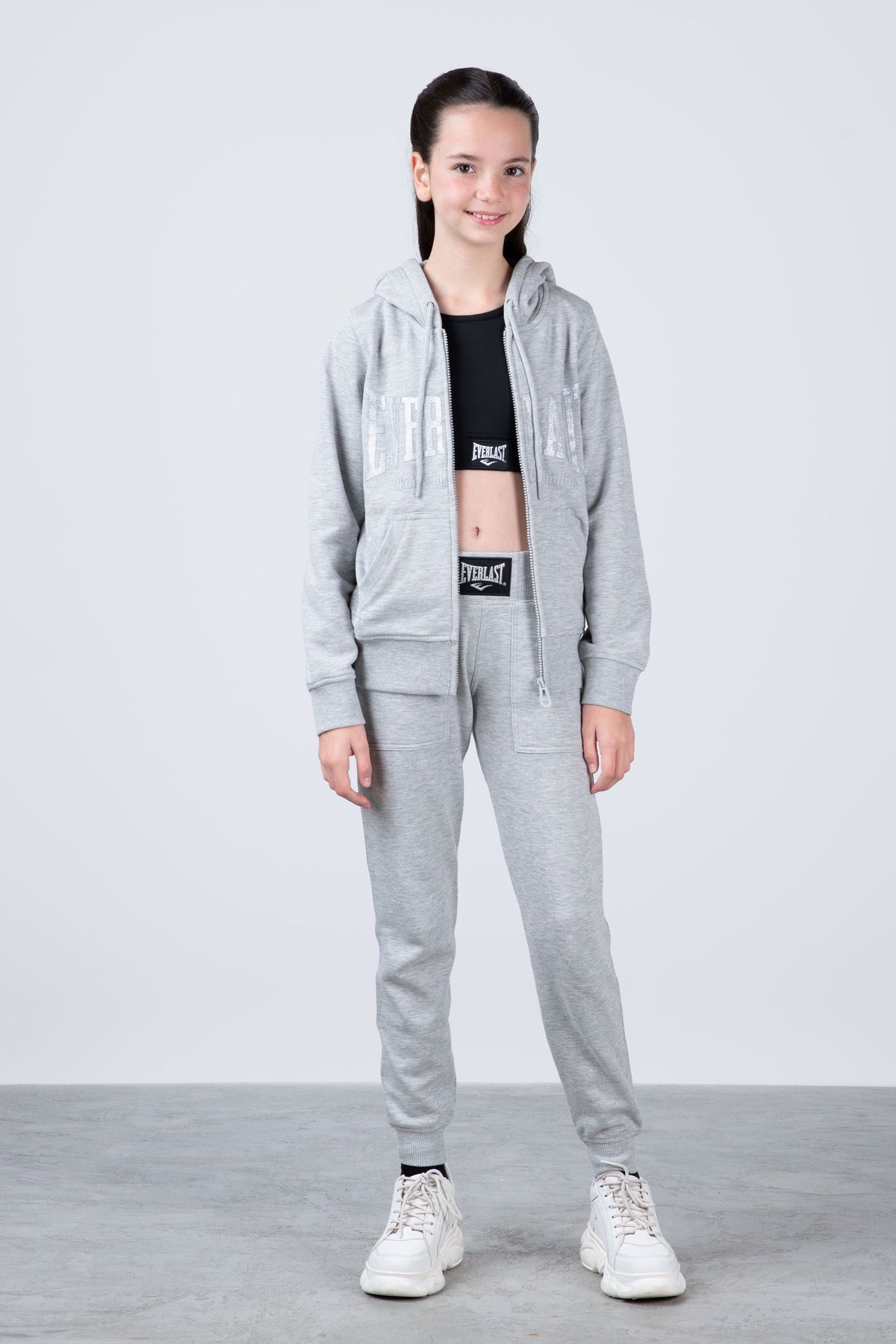 Chaqueta Hood Classic Niña Gris