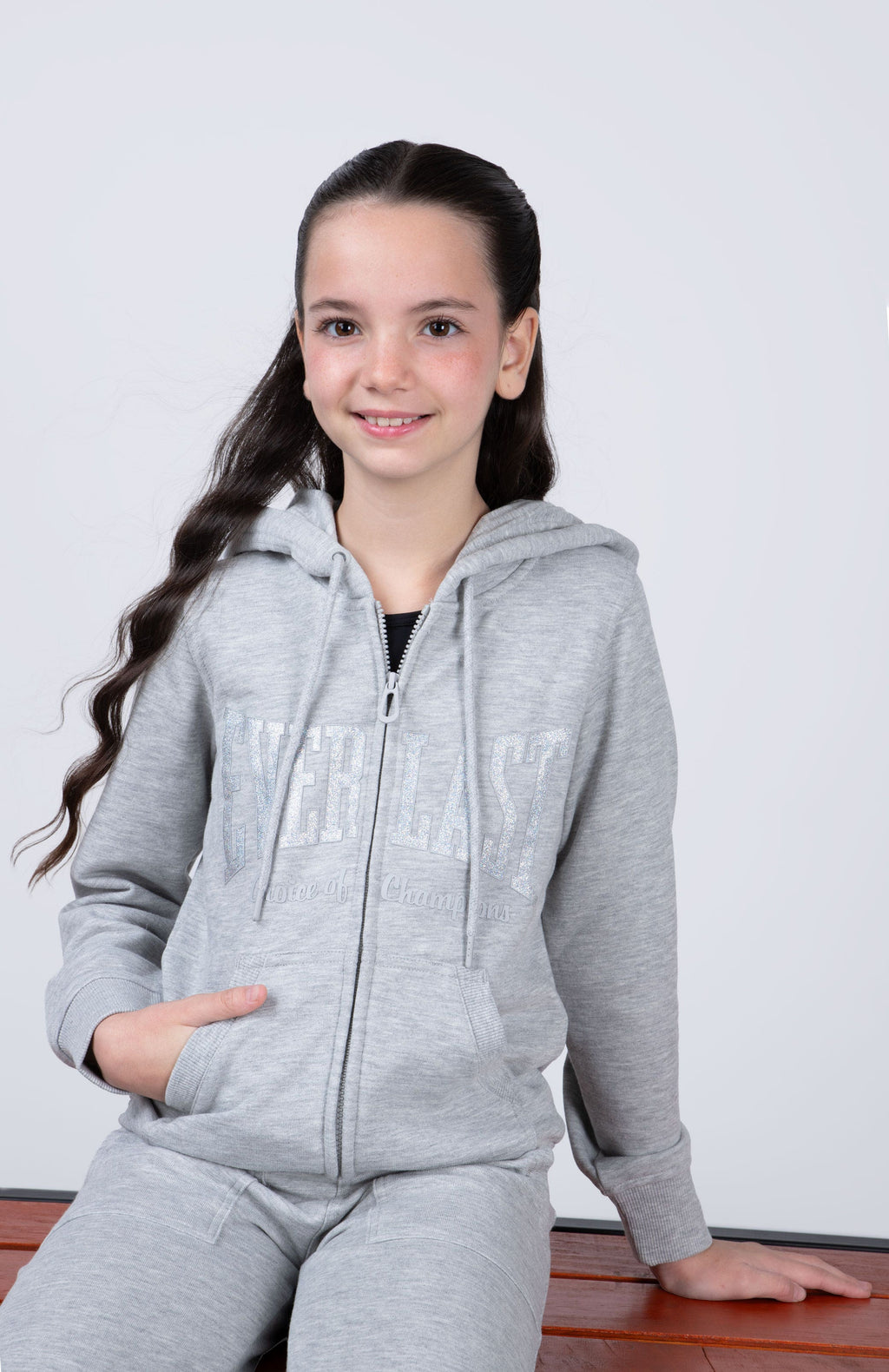 Chaqueta Hood Classic Niña Gris