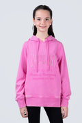 Poleron Hood Classic Niña Rosado