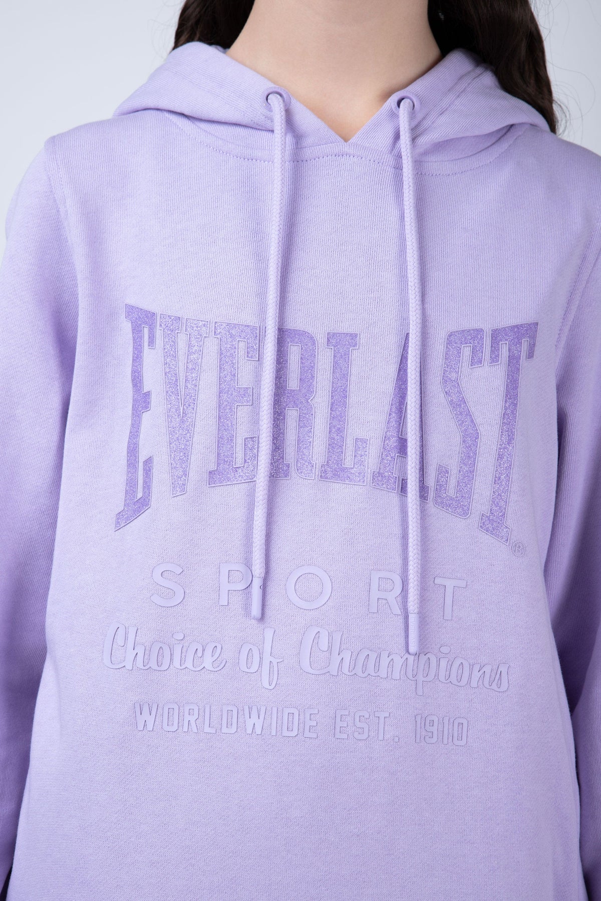 Poleron Hood Classic Niña Morado