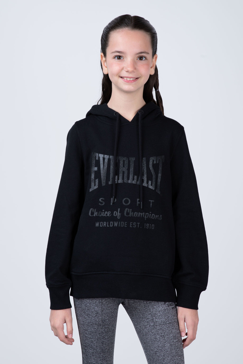 Poleron Hood Classic Niña Negro