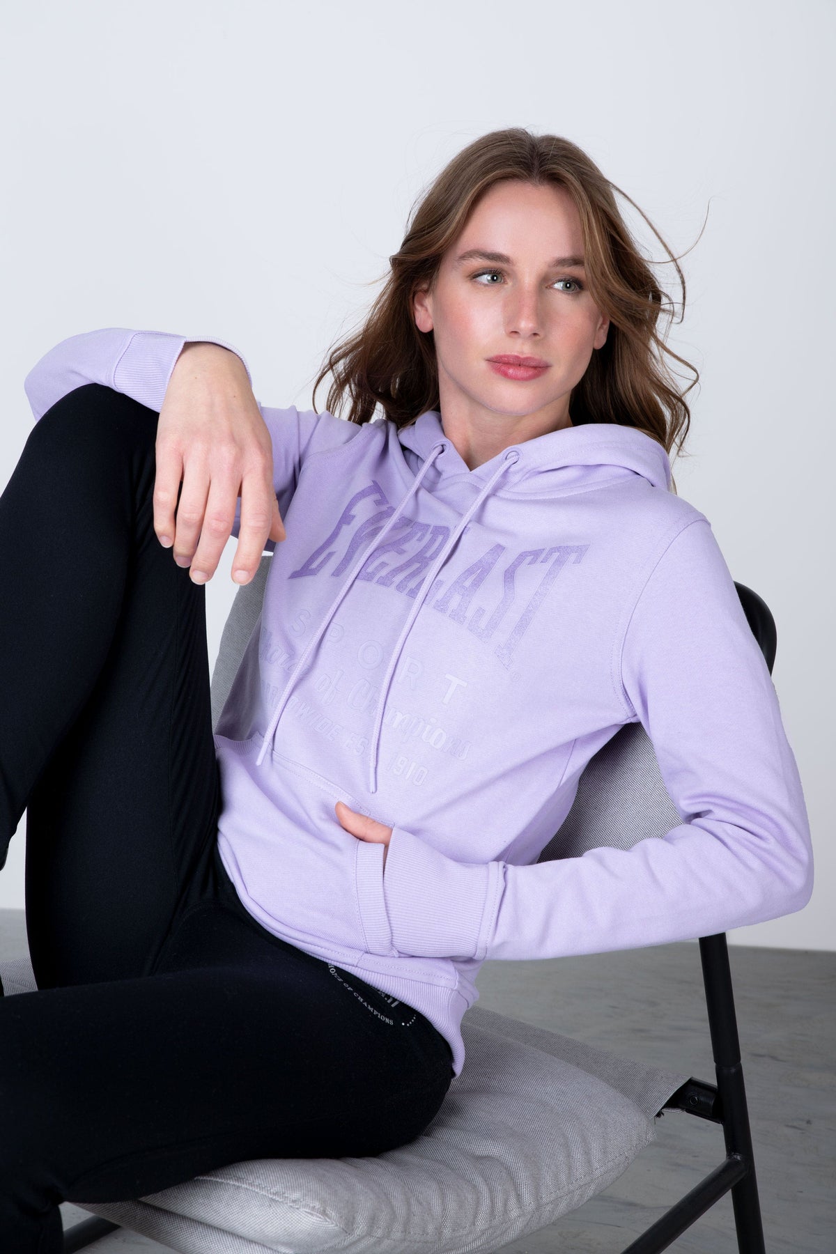 Poleron Hood Classic Morado Everlast