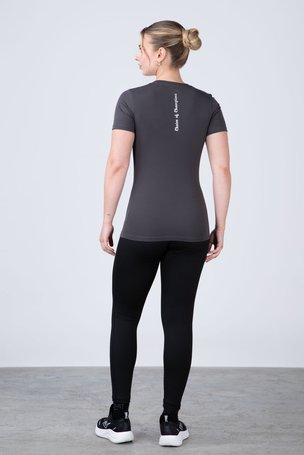 Polera Manga Corta Run Gris