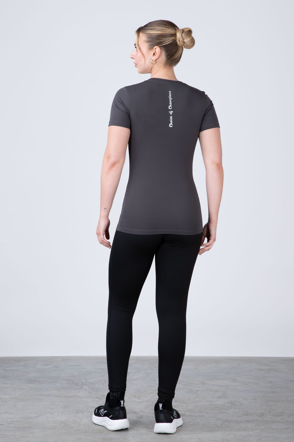 Polera Manga Corta Run Gris