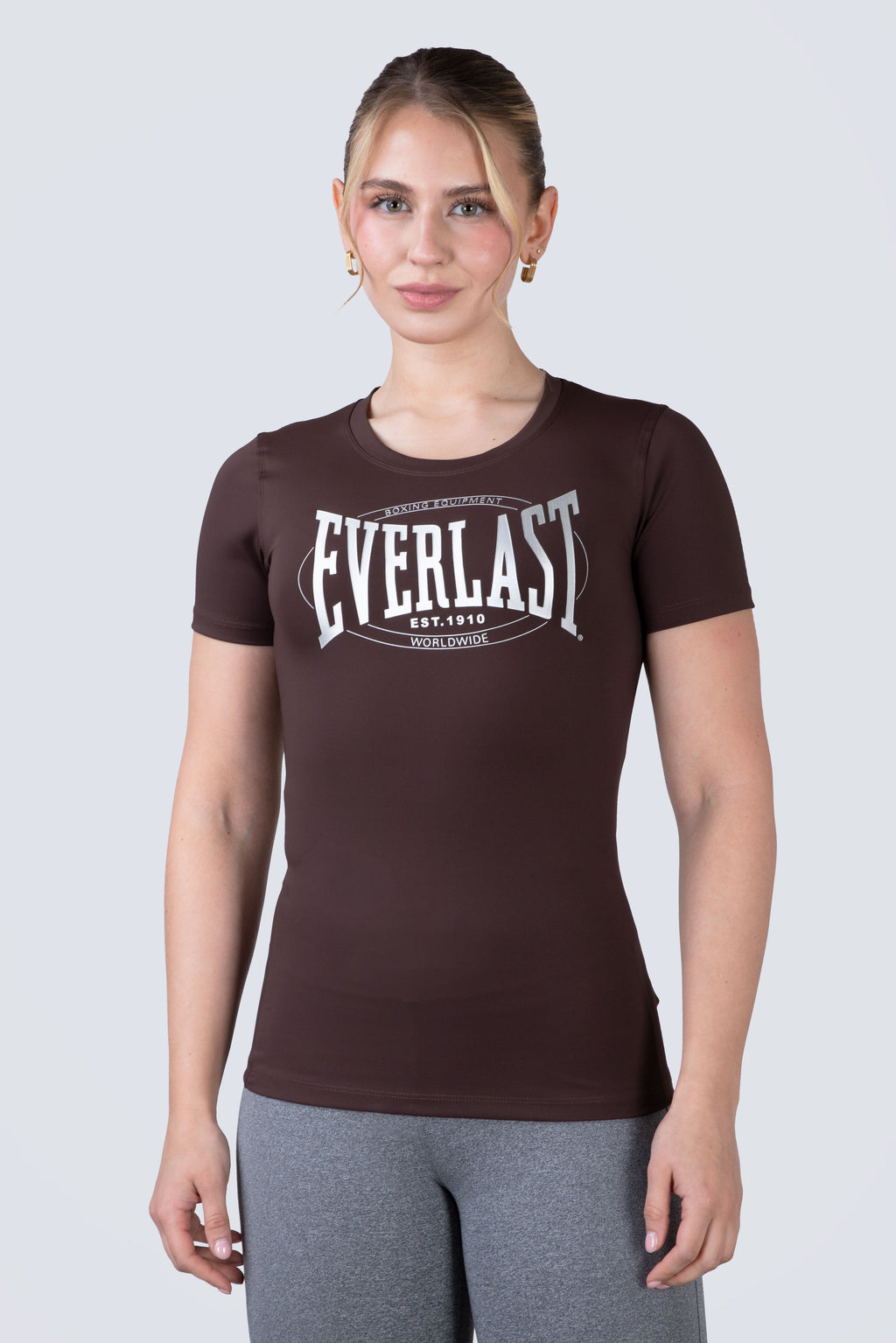 Polera Manga Corta Run Café