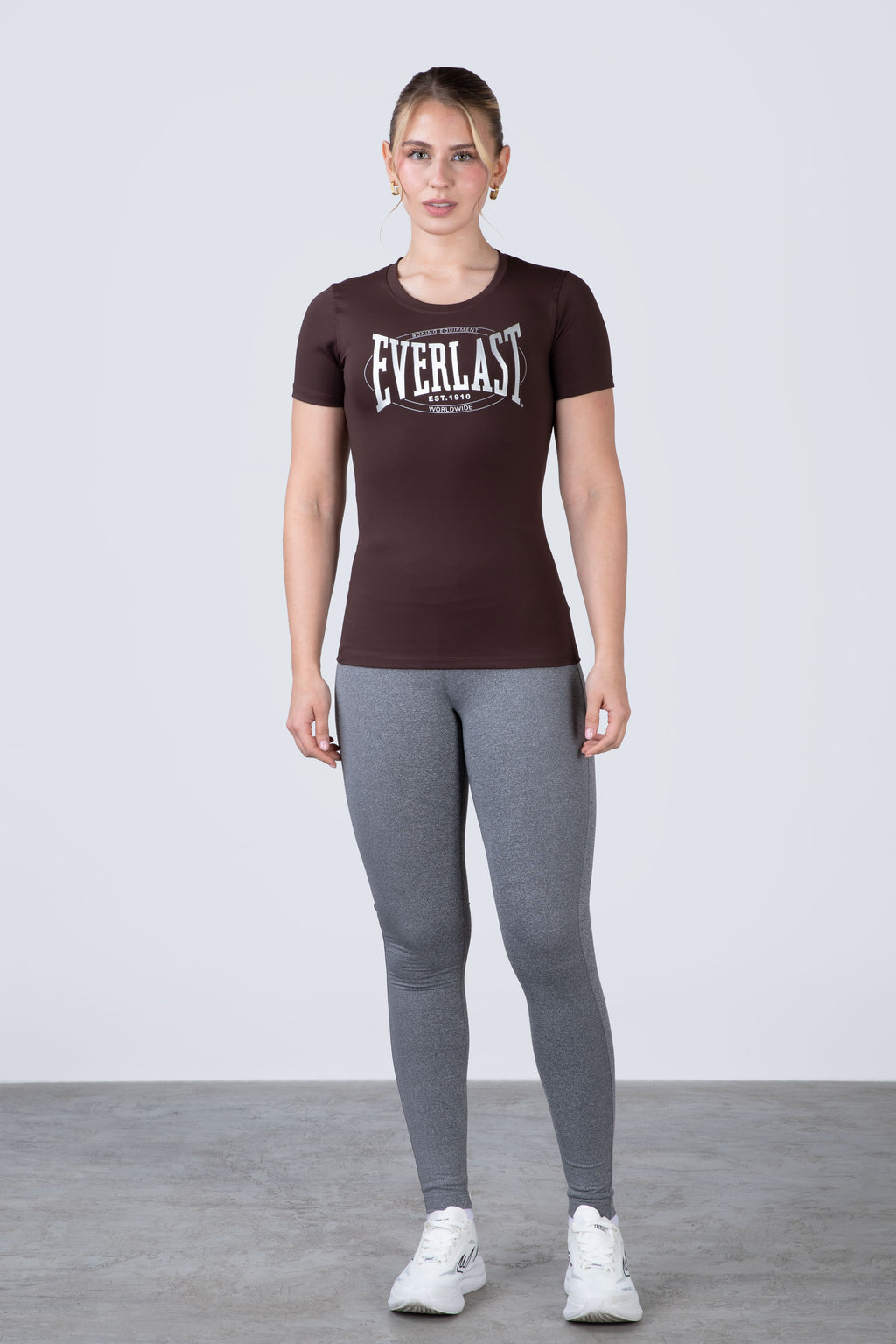 Polera Manga Corta Run Café