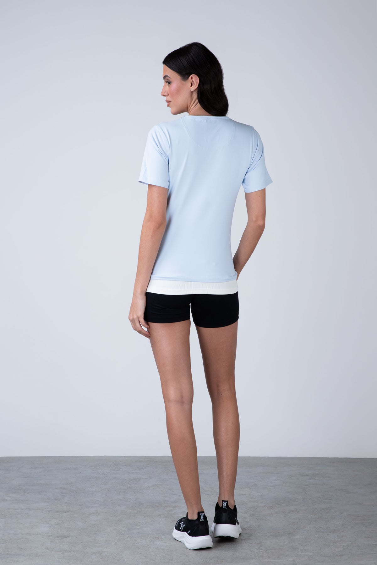 Polera Manga Corta Motion Celeste