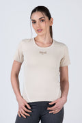 Polera Manga Corta Flex Beige