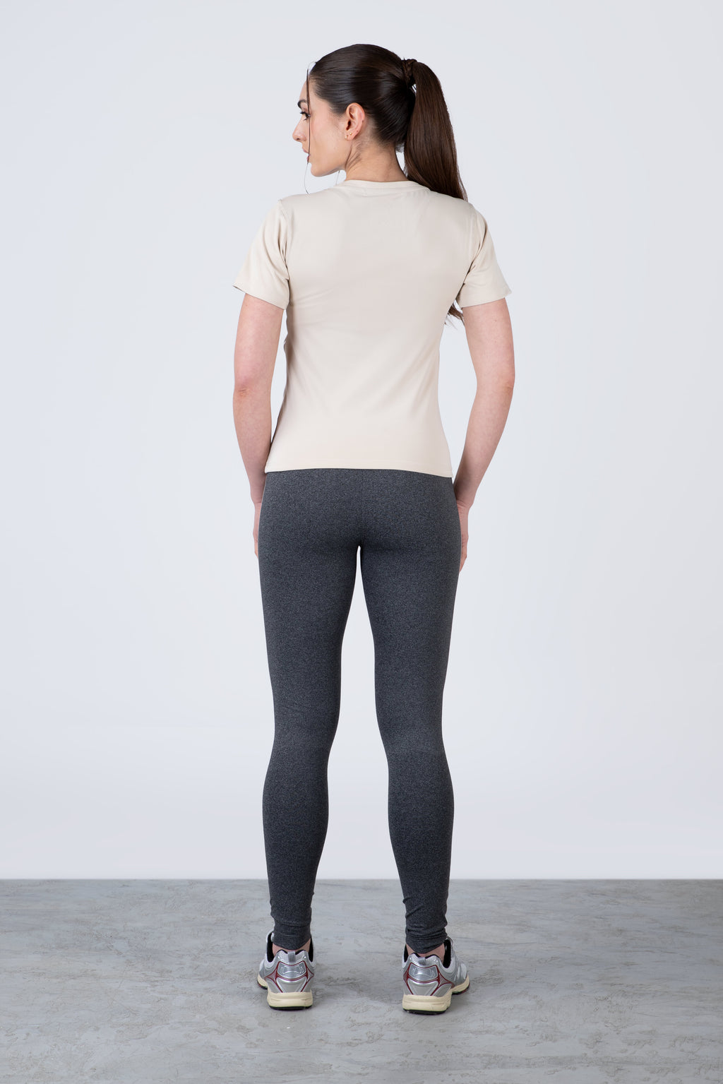 Polera Manga Corta Flex Beige