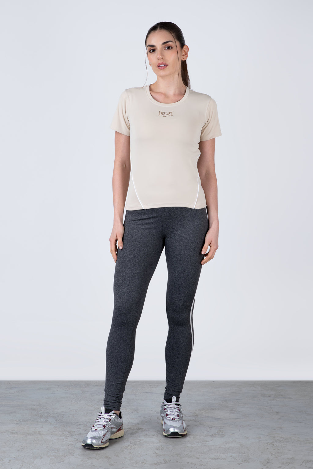 Polera Manga Corta Flex Beige