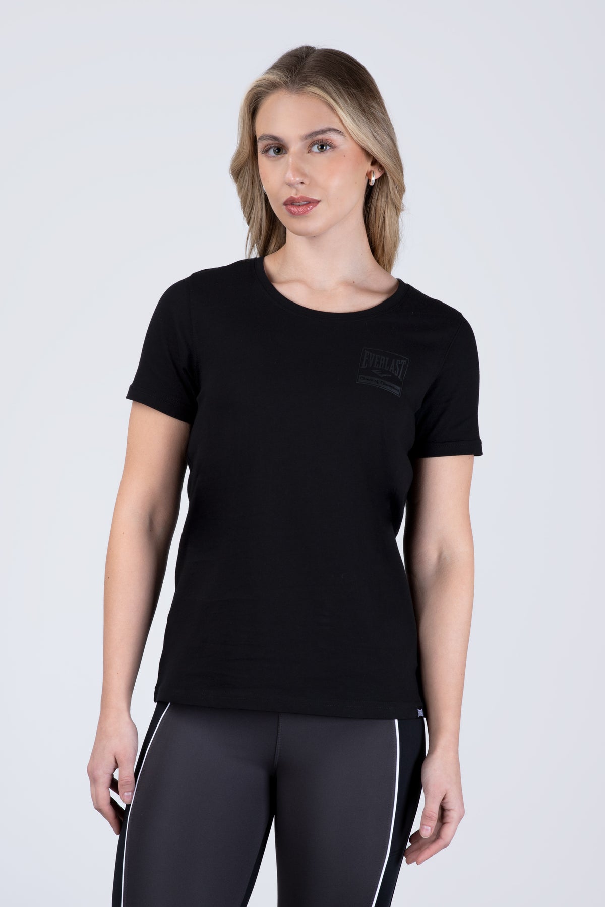 Polera Manga Corta Oasis Negro