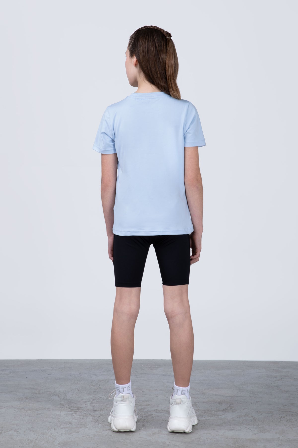 Polera Manga Corta Cool Niña Celeste