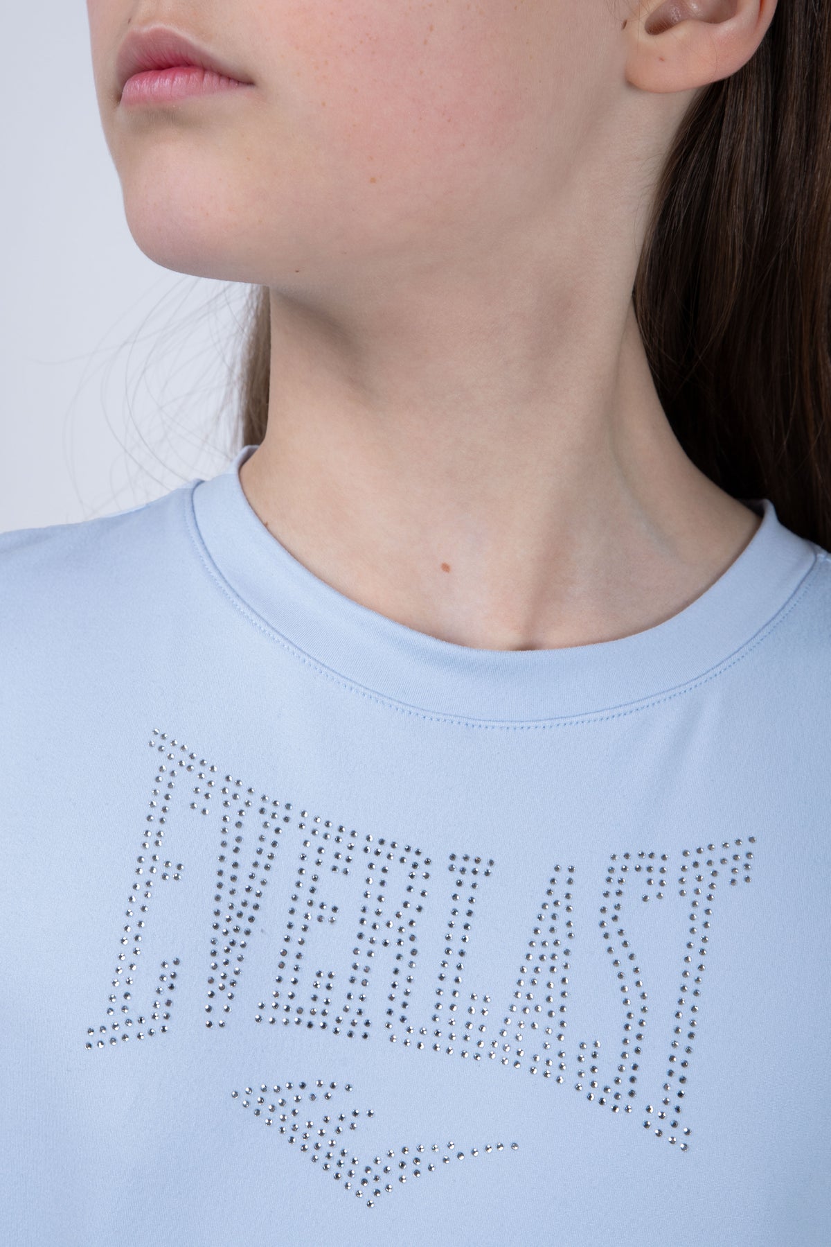 Polera Manga Corta Cool Niña Celeste