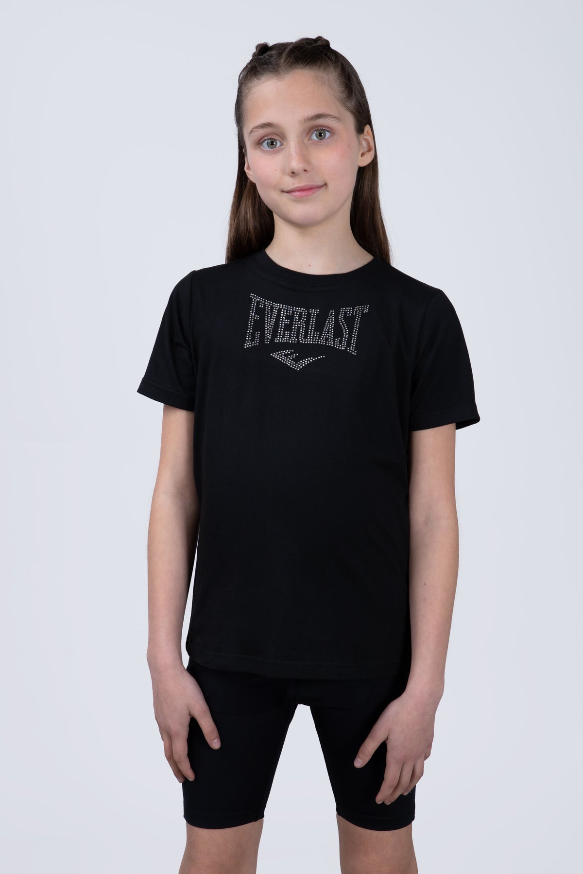 Polera Manga Corta Cool Niña Negro