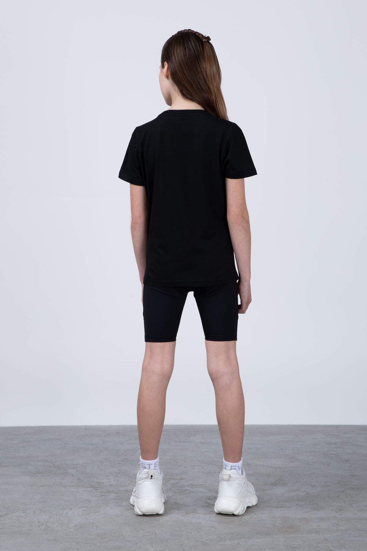 Polera Manga Corta Cool Niña Negro