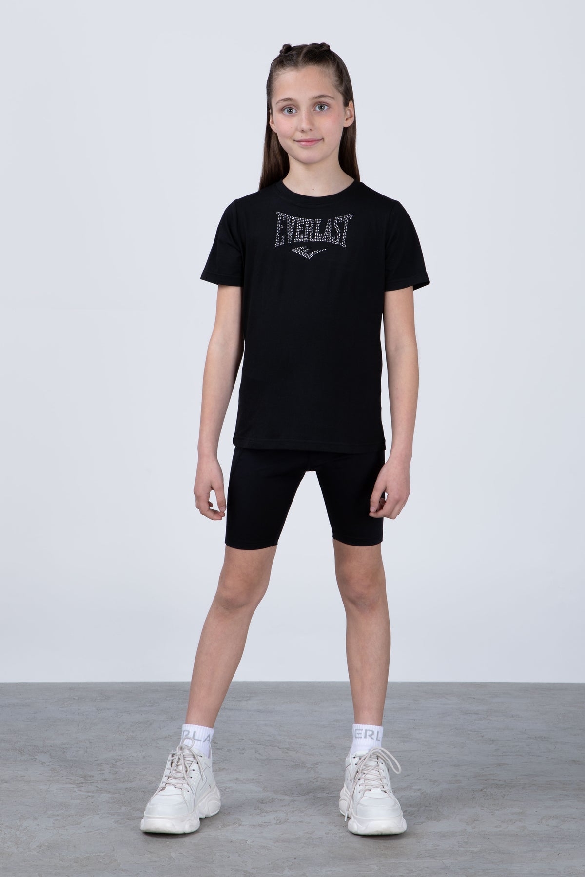 Polera Manga Corta Cool Niña Negro