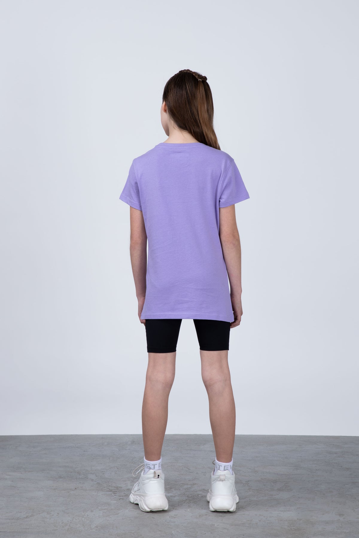 Polera Manga Corta Creta Niña Morado