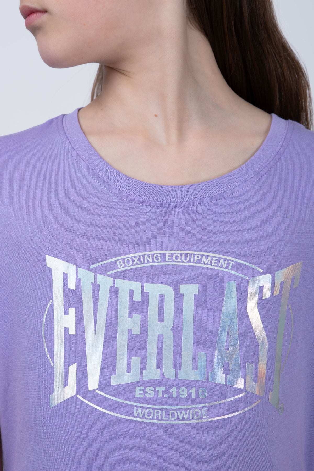 Polera Manga Corta Creta Niña Morado