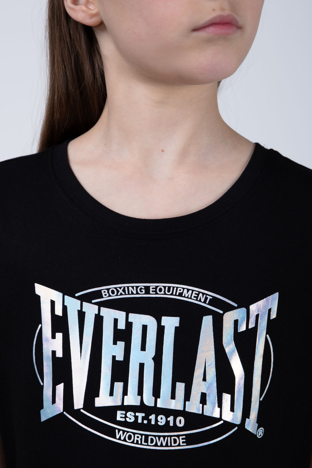 Polera Manga Corta Creta Niña Negro