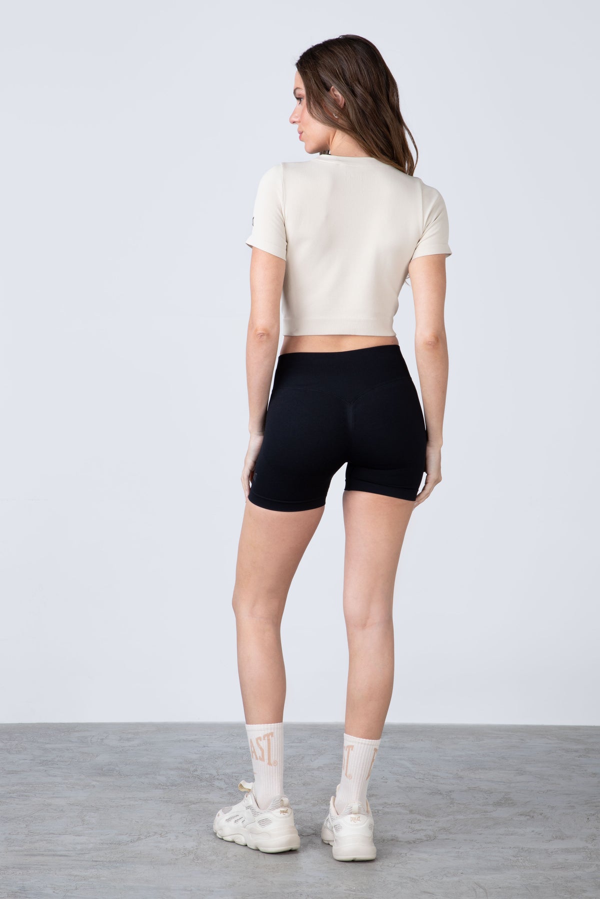 Polera Manga Corta Seamless Prime Beige