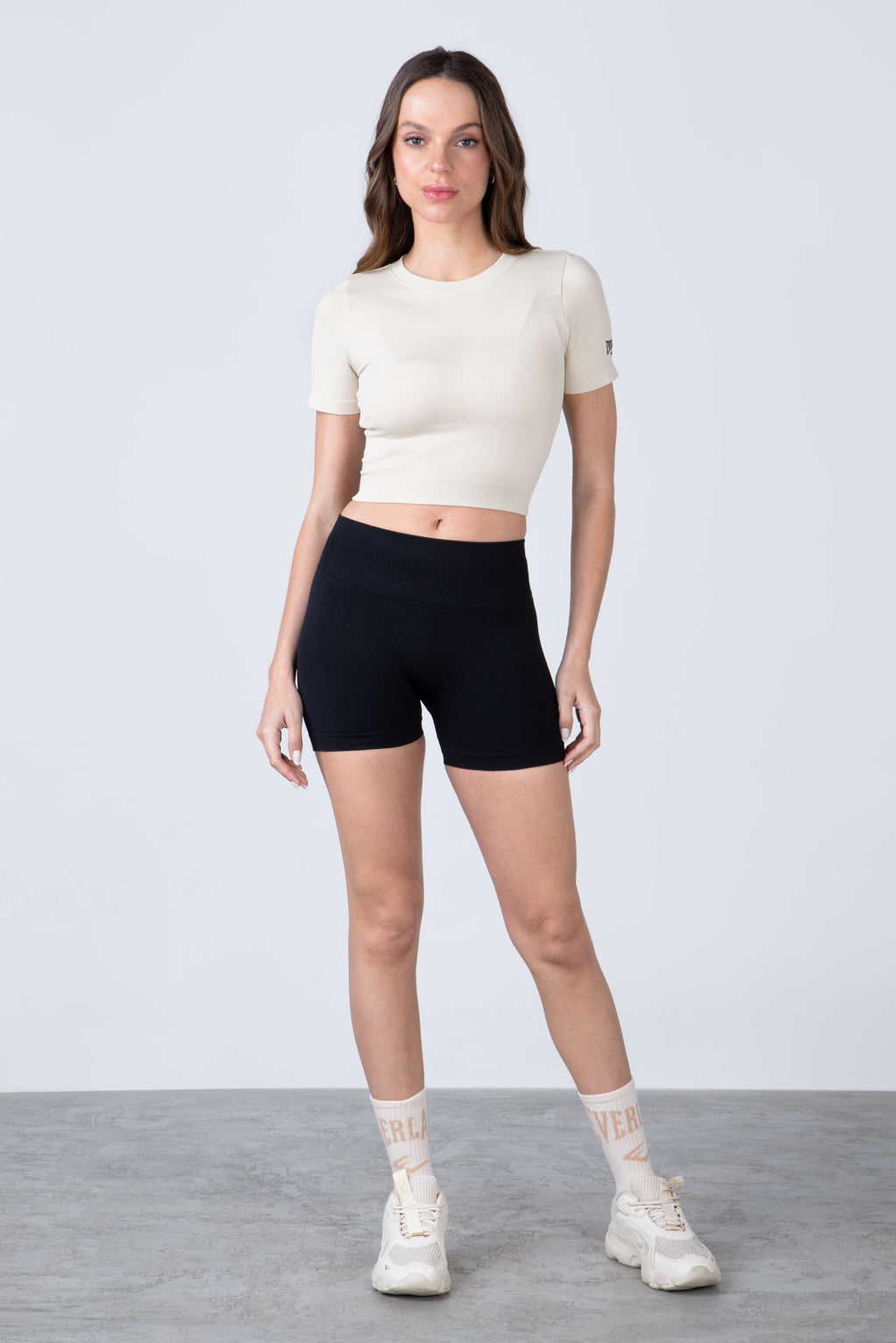 Polera Manga Corta Seamless Prime Beige