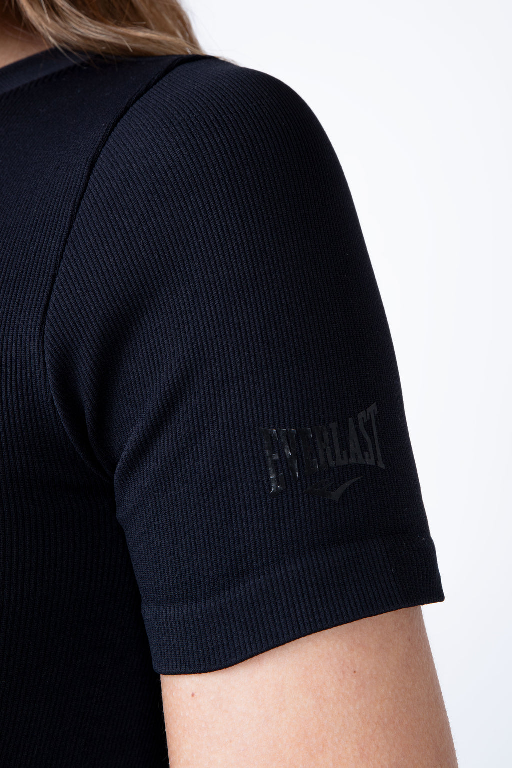 Polera Manga Corta Seamless Prime Negro