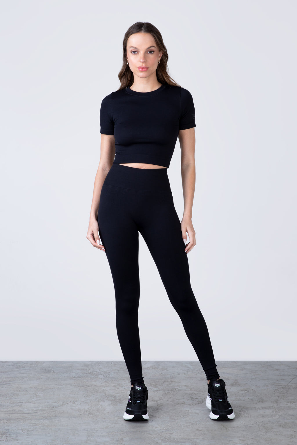 Polera Manga Corta Seamless Prime Negro